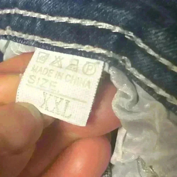 Stars And Stripes Jeans Size XXL Patriotic American Flag Denim Jeans 39” #30 - Picture 5 of 5